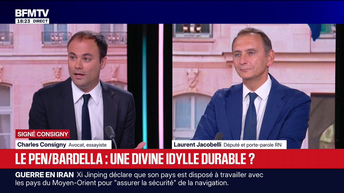 SIGNÉ CONSIGNY - Le Pen/Bardella: "Je pense qu'ils ne sont pas du tout sur la même ligne", estime Charles Consigny