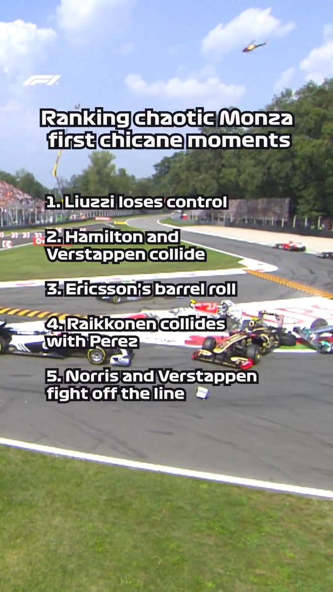 When the first chicane at Monza gets chaotic... 🤯👀 #F1 #ItalianGP