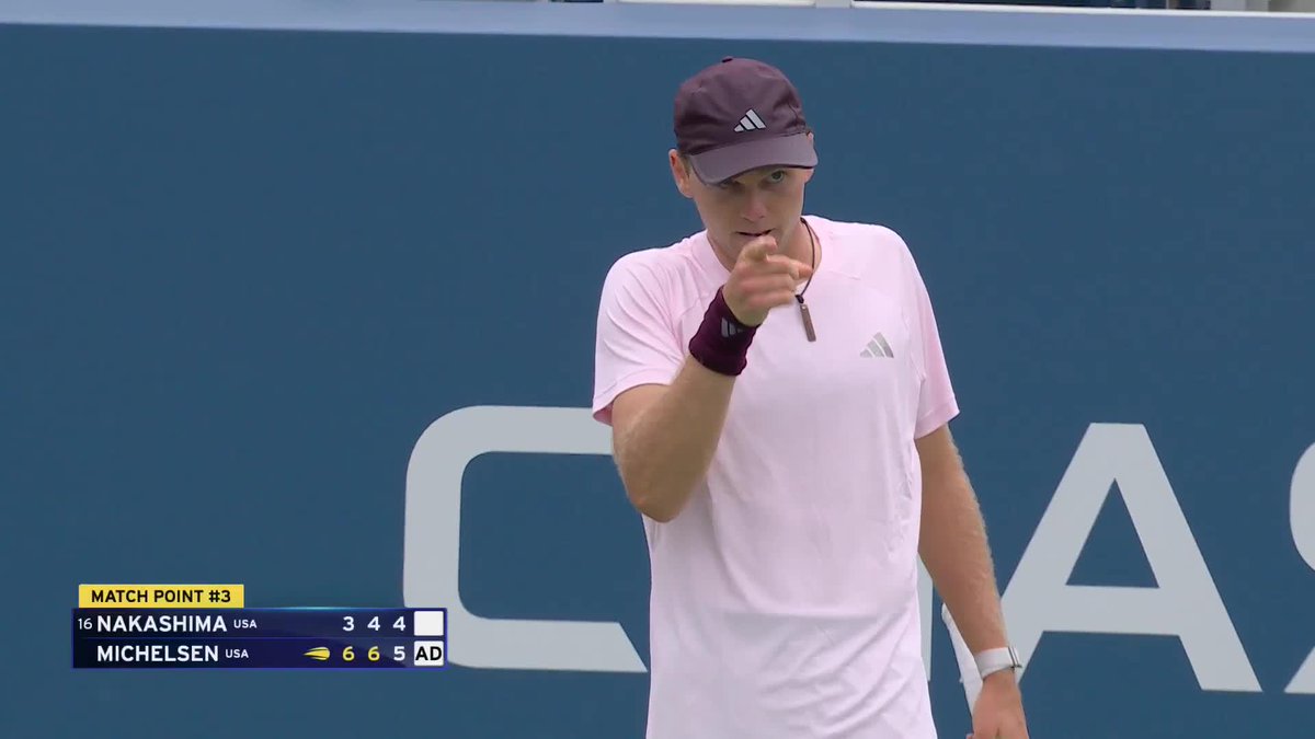 STATEMENT ☝️ Alex Michelsen takes out red-hot compatriot Nakashima in straight sets, 6-3, 6-4, 6-4!