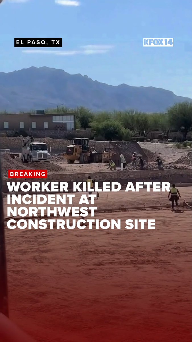 #BREAKING🚨One person was killed Wednesday morning at a construction site in Northwest #ElPaso; emergency crews and OSHA are at the scene.