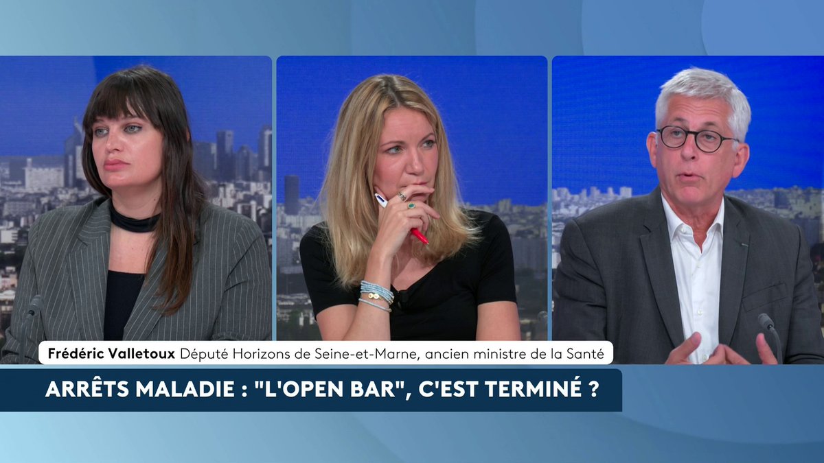 🔴 🗣️ Arrêts maladie : "l'open bar" terminé selon Édouard Philippe "Selon le métier que l'on fait (...) on n'a pas la même espérance de vie, on n'a pas la même pénibilité au travail", justifie le député Horizons Frédéric Valletoux. #AvantLe20h #canal16