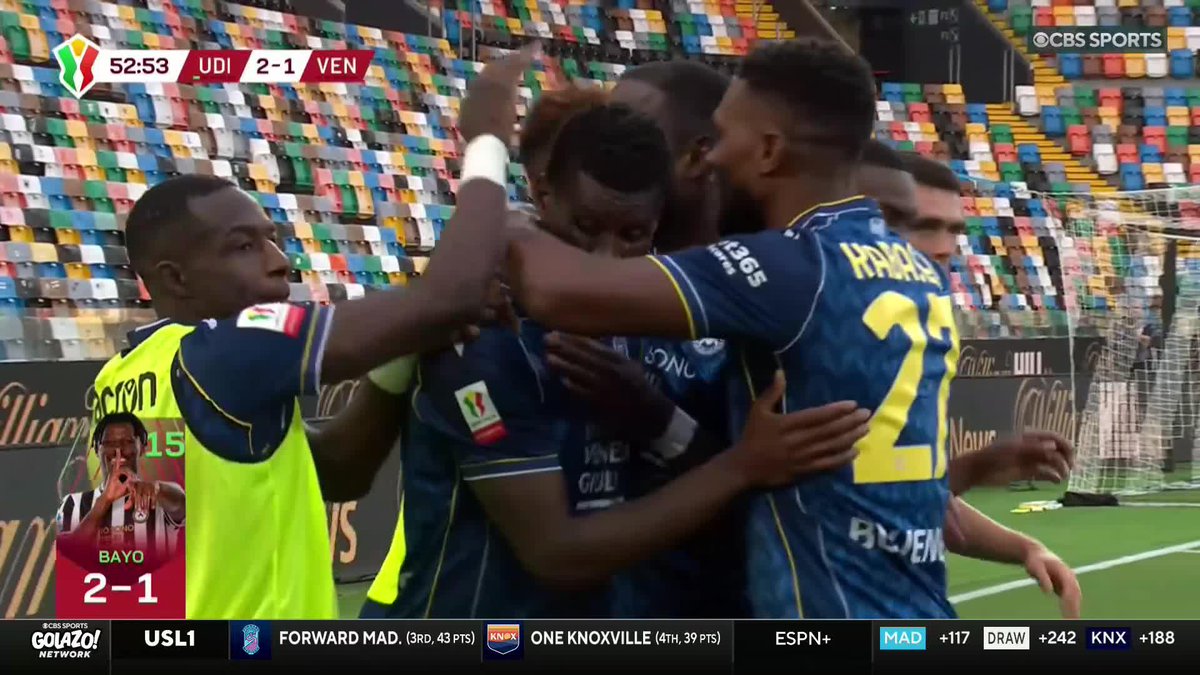 Vakoun Bayo nets his second of the game as Udinese surge in front of Venezia ✌️