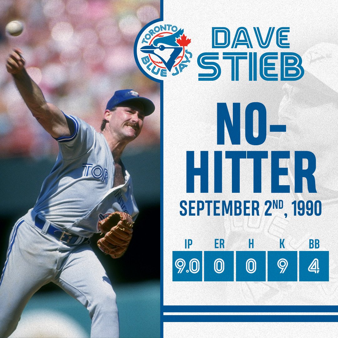36 years ago today, the great Dave Stieb made #BlueJays history!