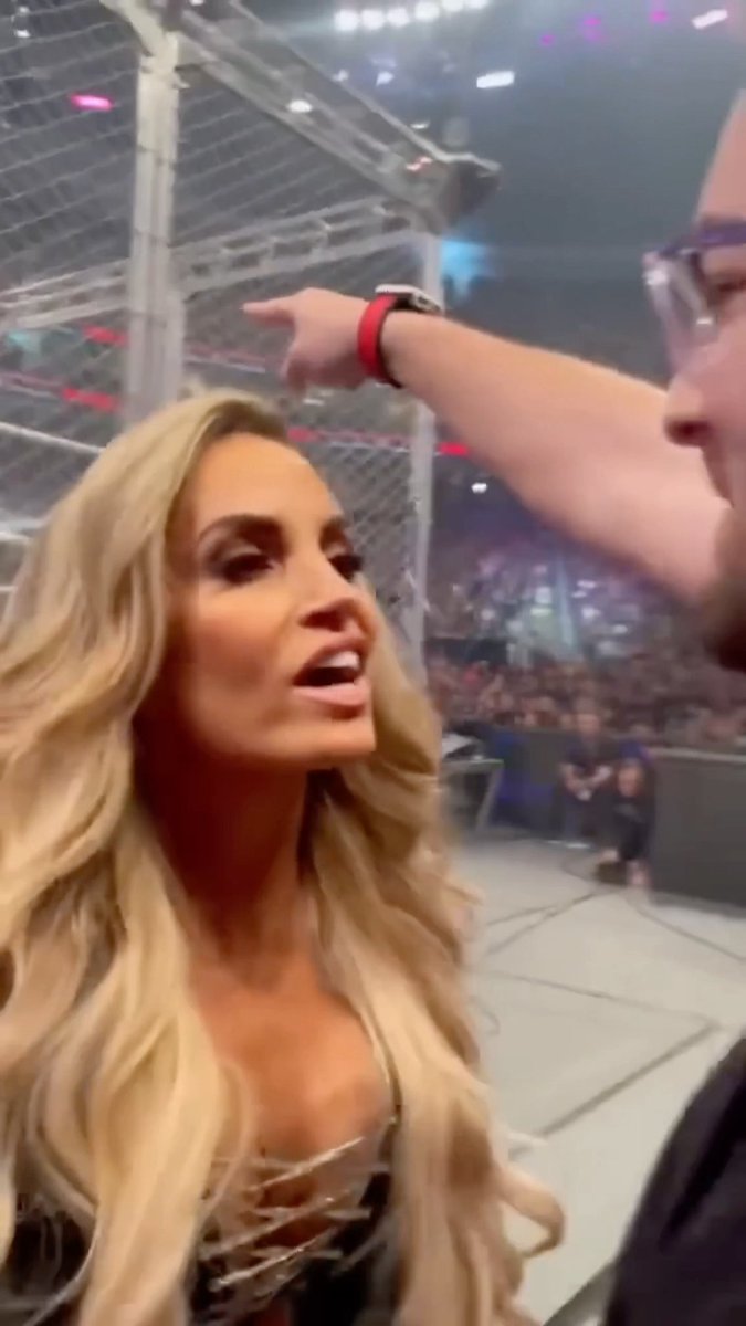 On this day 3 years ago one of the greatest moments of all time was captured when Trish Stratus told a fan to “STFU” after he was chanting for Becky Lynch 😭 HE FOLDED INSTANTLY. (2023)