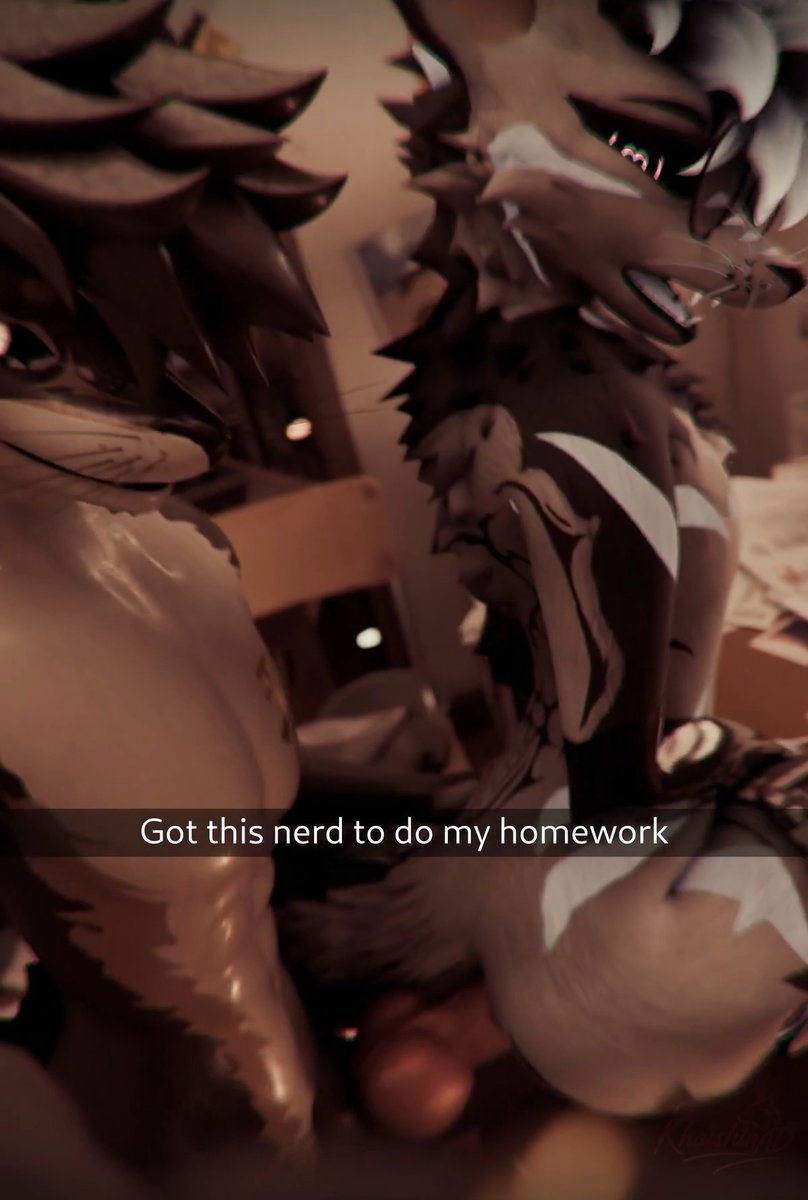 Enjoying a very intense study session with a cute boy I found in class ~ C: 🔞Dark__Winter🔞 & Yogurt💎 A: OpenNSFW 🟣 Available Now & 🔞Dark__Winter🔞 #furry #animation