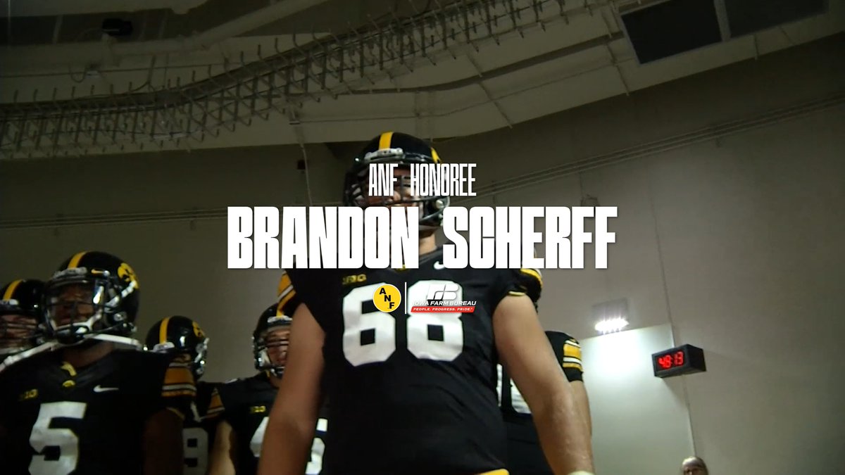 An Iowa native and legend in the Black & Gold 👊 Brandon Scherff is our 2026 ANF Honoree: #Hawkeyes x Brandon Scherff