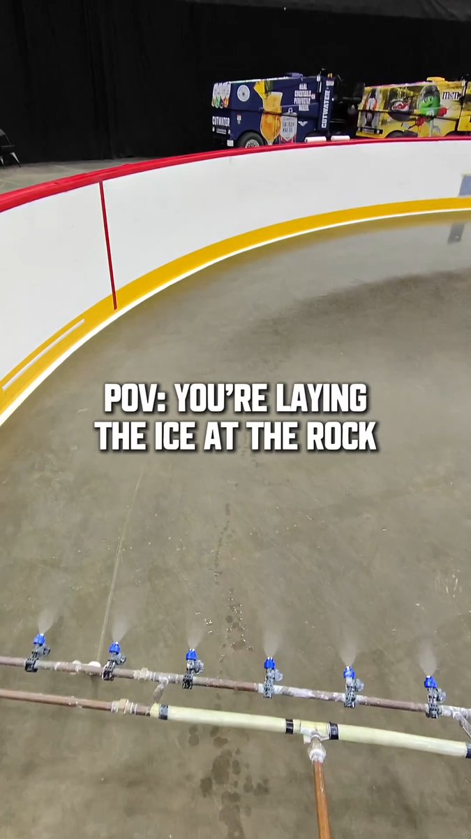 Pulling up to put the ice down.
