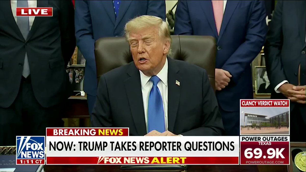 NEW: President Trump blasts Canada over trade, accusing the country of unfairly targeting American industries and exploiting U.S. markets for decades. "Canada has been ripping off the United States for many, many years, for decades, many decades.” “They take advantage of our farmers. They take advantage of our tourists. They take advantage of airlines."