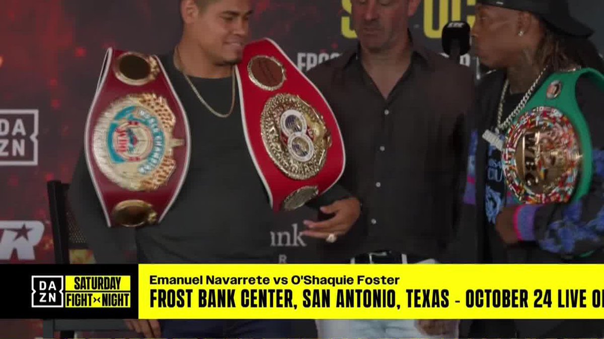 NAVARRETE VS SHOCK! FIRST FACE-OFF! 👏 Who do you guys have winning October 24th? #NavarreteFoster | Oct 24 | Live on DAZN ▪️