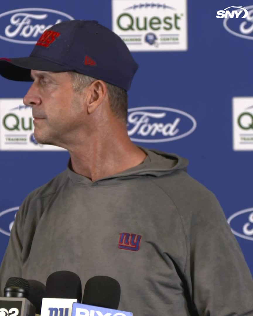 John Harbaugh's expectations for the Giants this season: "They'll go out there and be the very best football team they can be. What that ends up being depends on how good we are. That's what you find out when you play the games. Everything else is just talk."
