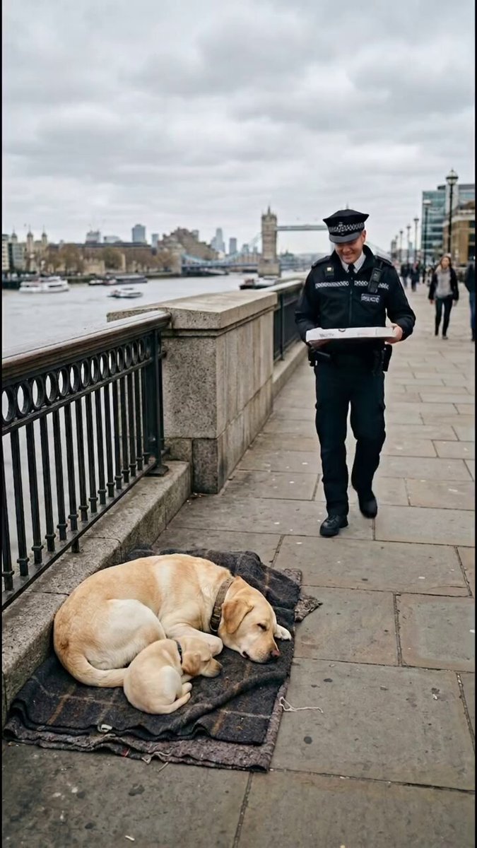 What a grateful little dog! Look at him running back to thank the police officers who helped him. Such a beautiful moment! 🥹❤️
