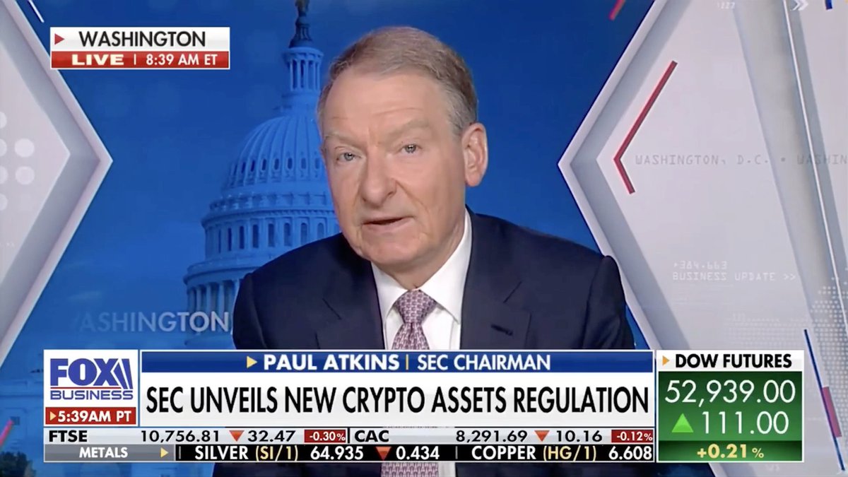 The Regulation Crypto Assets proposal is our most historic step yet to cement America as the Crypto Capital of the World—and is consonant with our belief that Congress should send the CLARITY Act to the President's desk.