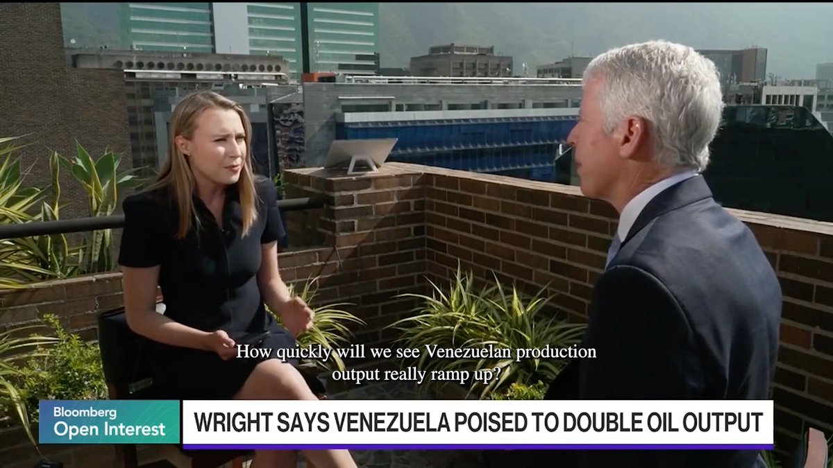 🚨Secretary Chris Wright: "We have gone at TRUMP SPEED in Venezuela. Country production is up 25%, exports are up 50%, we think even from production today already elevated, that could double by the end of this decade."