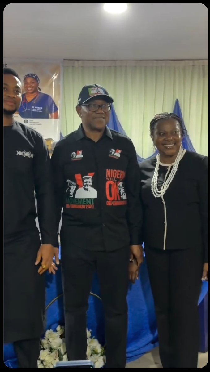 NDC Presidential Candidate, Mr. Peter Obi, attended the final follow-up clinic in appreciation to Dr. Folaseye, the female doctor who performed free adenotonsillectomy surgeries on 65 babies to celebrate His Excellency Peter Obi’s 65th birthday.