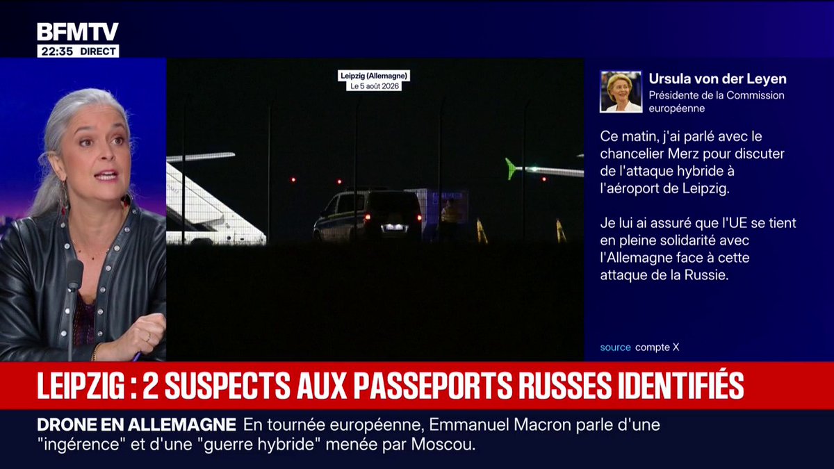 Drone explosif à Leipzig: deux suspects aux passeports russes identifiés