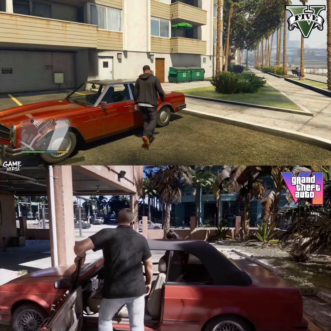GTA 5 (PS5) vs GTA 6 - Roads &amp; Traffic comparison