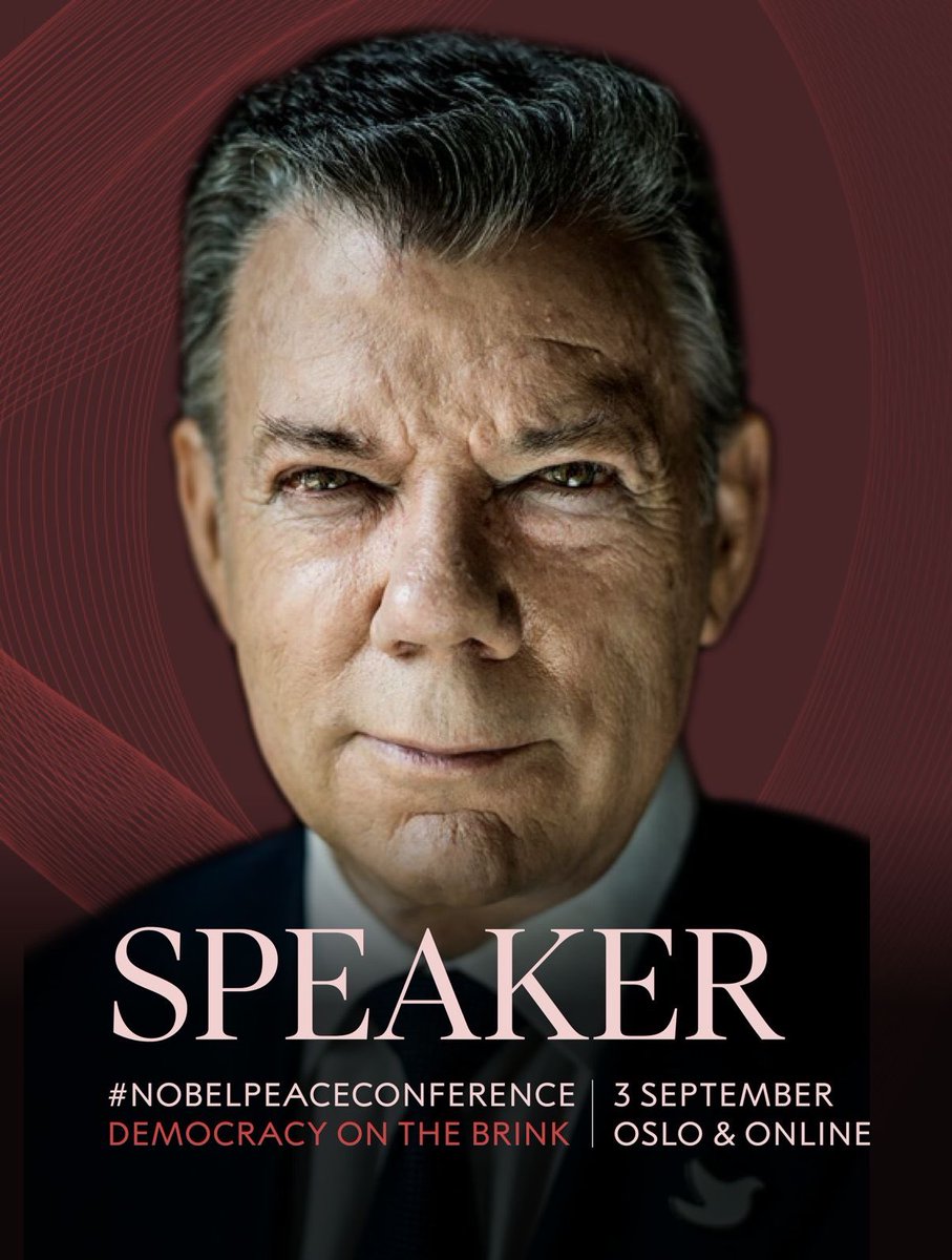 Mañana estaré participando en la conferencia #NobelPeaceConference organizada por el Centro Nobel de Paz Nobel Peace Center, para reflexionar sobre los desafíos que enfrenta la democracia en momentos de tanta polarización y desinformación. Transmisión en: