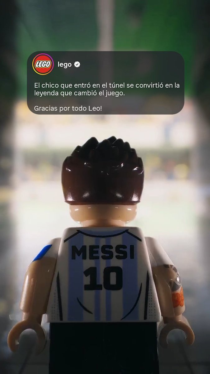 El homenaje de Lego para Lionel Messi. 🩵🤍 (vía Lego/IG)