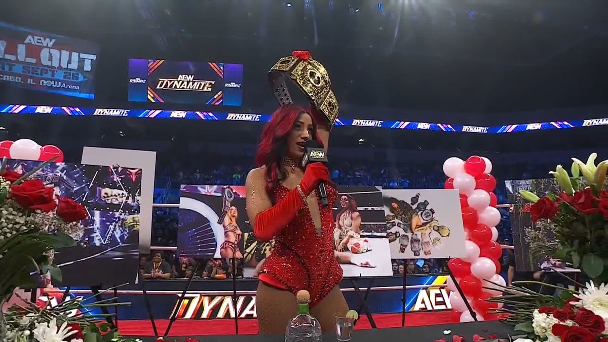 THEKLA INTERRUPTS MERCEDES! “Ever since you’ve had that title, I’ve noticed that you like to swing it between your legs. But just to let you know, nobody swings it better than Thekla!” #AEWDynamite