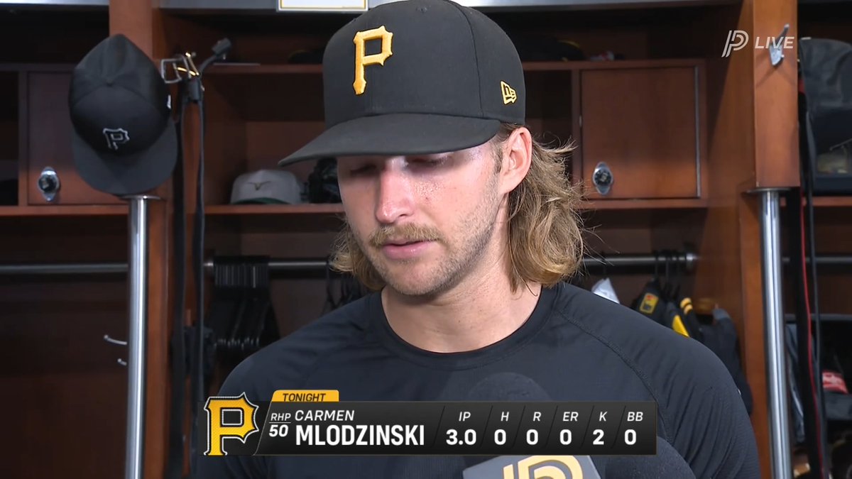 Carmen Mlodzinski on if he could have gone another inning tonight: "Probably asking four there might have been a little too much; I probably could have gone one [more] with how efficient I was." ⬇️