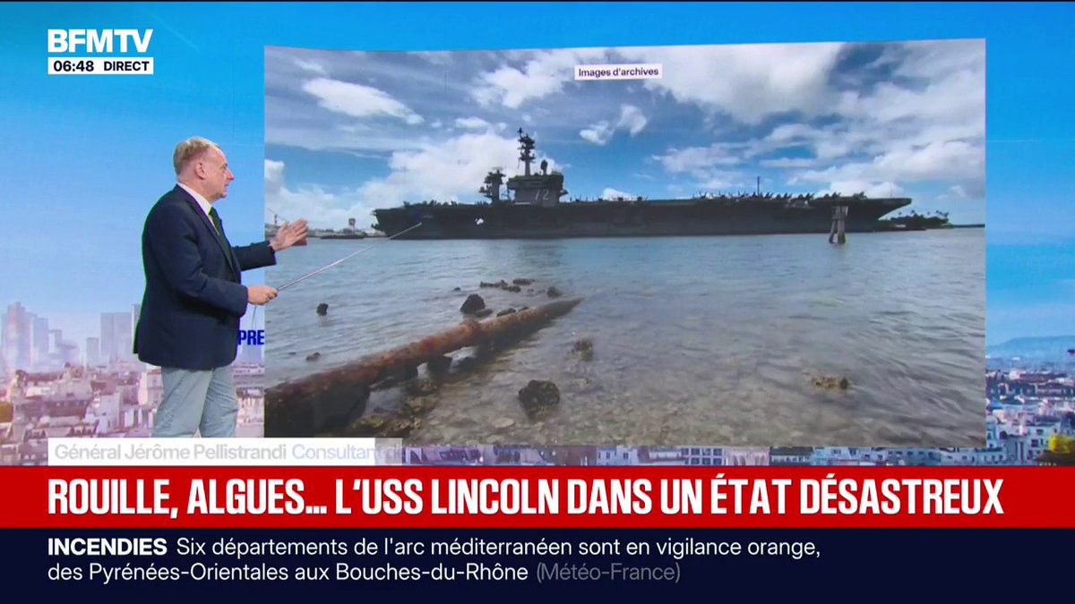 Rouille, insalubrité...: l'équipage du porte-avions américain Abraham Lincoln à bout