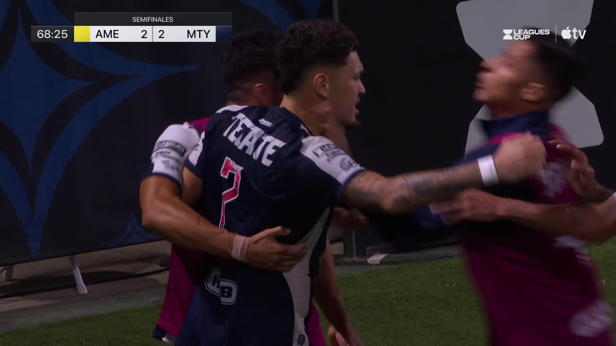 ¡Se prendió esto! 🔥 Rayados recupera el empate desde los 11 pasos tras un gran cobro de Lucas Ocampos. 👏 #LMXLC2026 | #AME | #MTY | #SF 📺 Ve la Leagues Cup 2026 en vivo en Apple TV