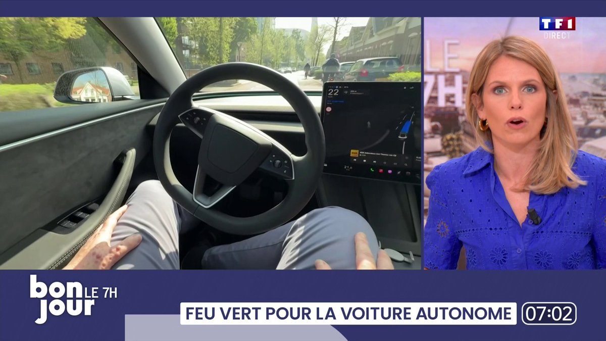 🚘 Bientôt des voitures autonomes sur nos routes ? ➡️ La France donne son feu vert à l'américain Tesla ! 📺 Le journal de 7H de Garance Pardigon | #BonjourLaMatinaleTF1