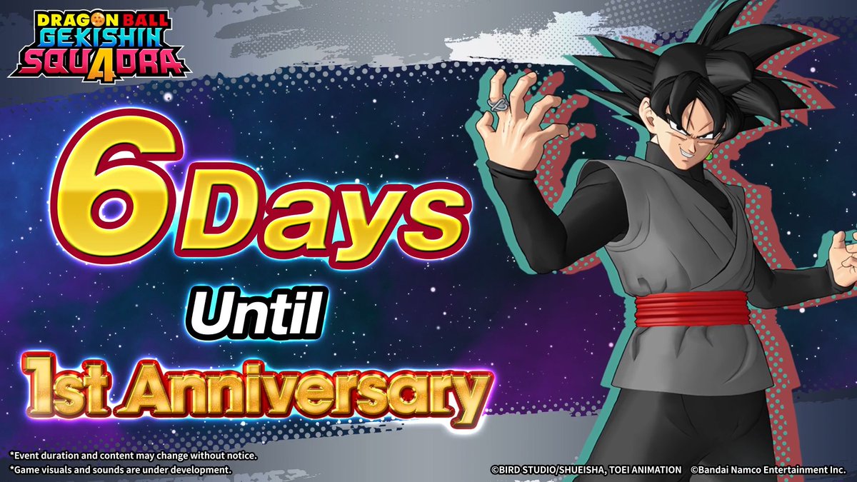 📢6 Days until the #Squadra 1st Anniversary! #GekishinSquadra #DragonBall