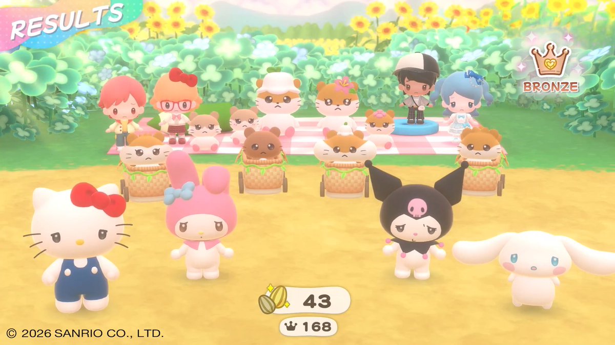 ちょっとちょっと！ ヒマワリの種キャッチ、難しすぎるじゃん～！！