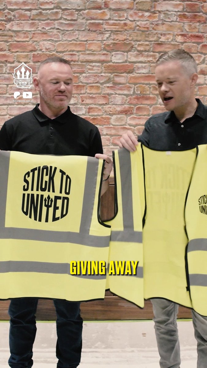 Members' prize draws are LIVE 🏆 Win the signed hi-vis Wayne Rooney & Mark wore on the set build or a signed United shirt. All Patreon & YouTube members entered automatically — join by Sun 27 Sept. UK 18+. Winners contacted in Oct. Tag a mate who'd wear the hi-vis to a game!👇