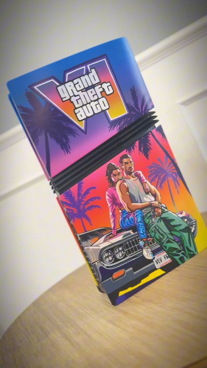 Painted GTAVI PS5 Pro. Full video on Youtube. took about 15 hours.. #GTAVI