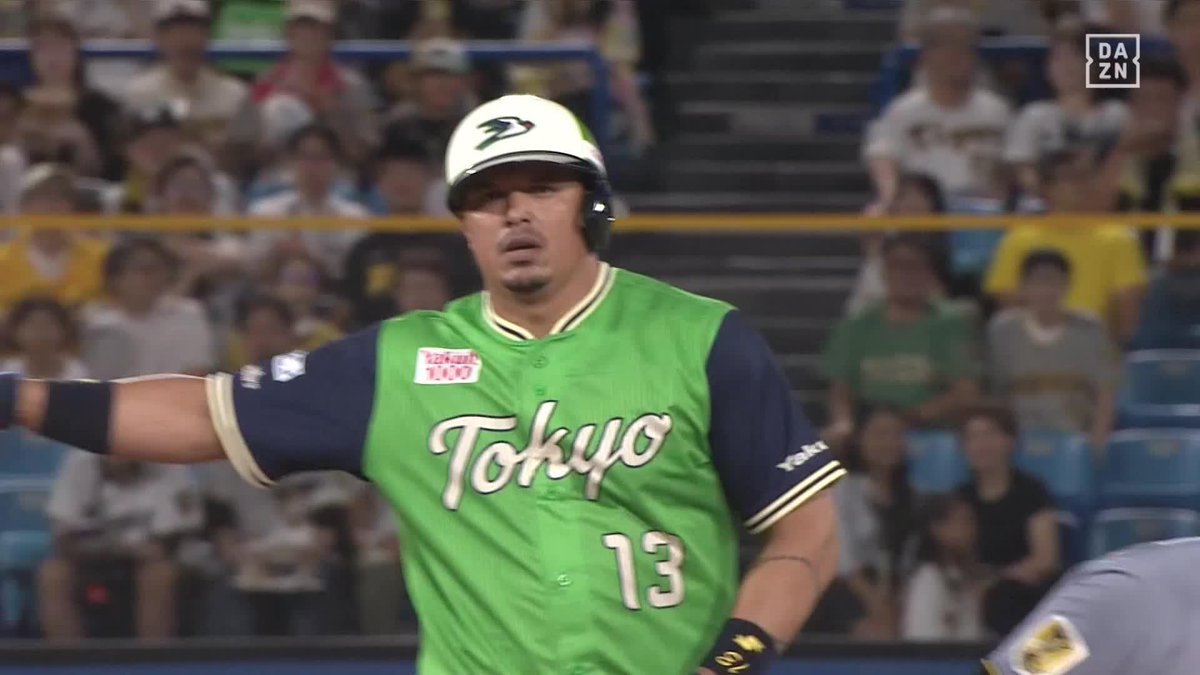 一つでも先の塁へ オスナ 復帰初打席の激走 2ヵ月ぶりの一軍でツーベース ⚾️ヤクルト×阪神 #swallows #だったらDAZN