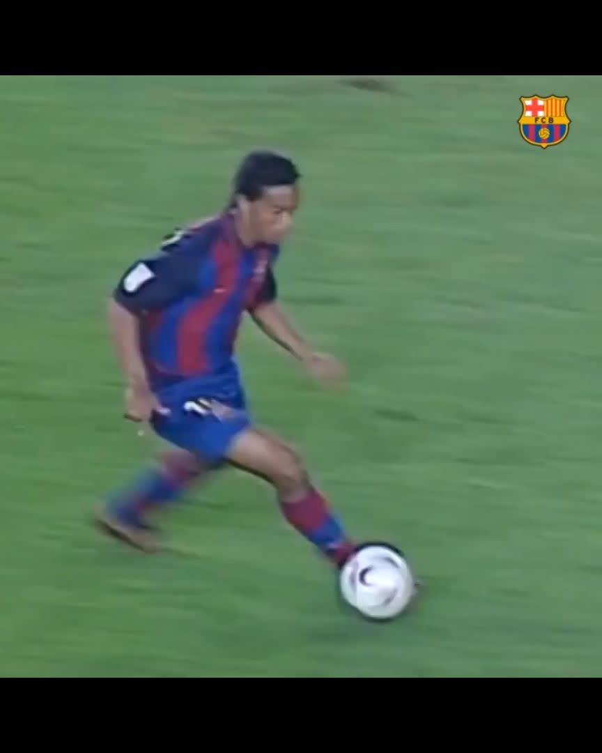 Today marks 23 years since Ronaldinho was unveiled at Spotify Camp Nou with this absolute stunner. ๐ค ๐ง๐ท