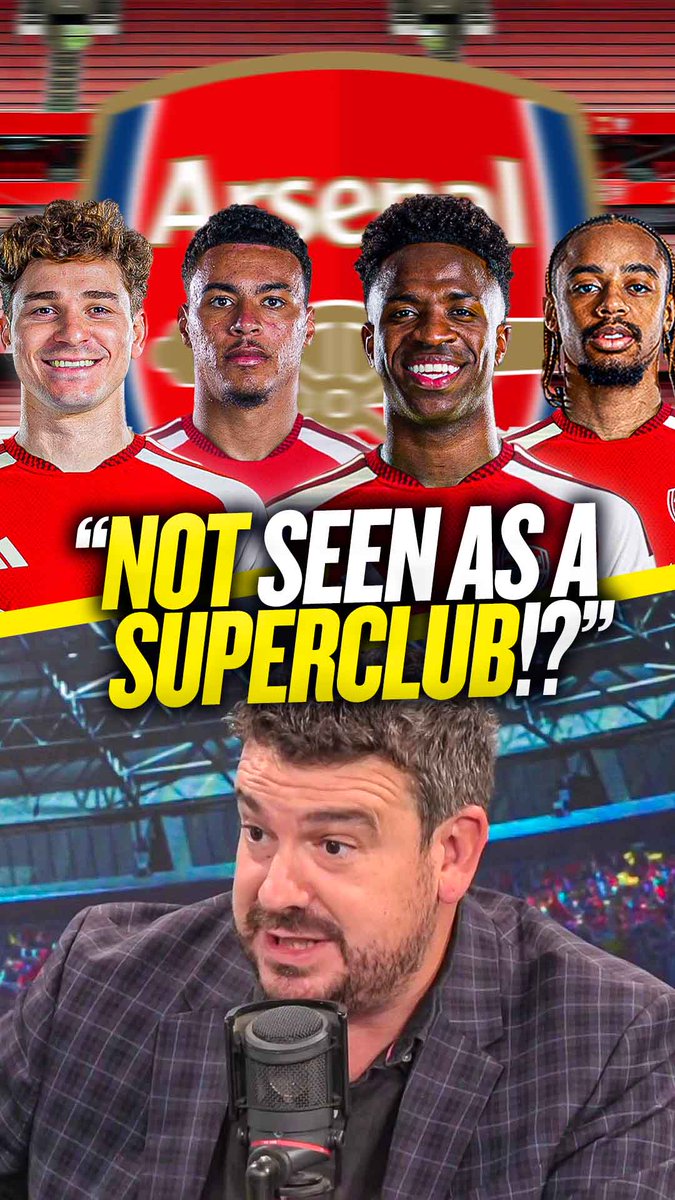 ❌ "Maybe Arsenal aren't at the stage to attract genuine superstars?" 🤷♂️ "Do they need to be European champions for players like Vini Jr to take them seriously?" Alex Crook questions #AFC's player pull after missing out on a number of top targets this summer! 🤔