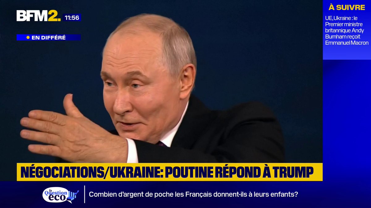 💬"Nous avons assez" de soldats et "nous n'avons pas de problème avec ça" ➡️Guerre en Ukraine: Vladimir Poutine écarte toute nouvelle mobilisation de soldats #BFM2