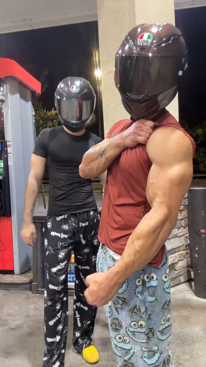 Who’s built is more of your type, Red or Yellow shoes? Larping Moto