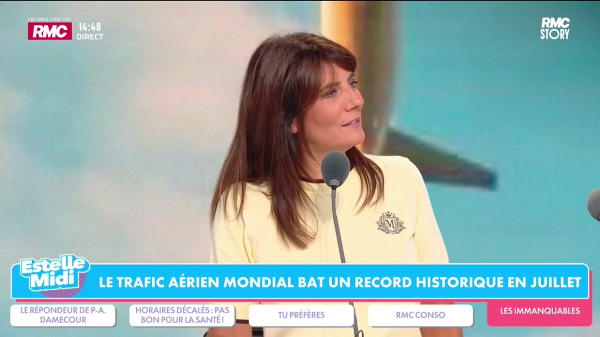 🎙️Estelle Denis : "Ce qui est génial c'est qu'on a une écolo sur le plateau ! Elise, avion ou pas avion cet été ? C'est un gros aller-retour, ça pollue bien..." 🎙️ Elise Goldfarb : "Avion, je suis partie en Thaïlande ! On prend l'avion car on est en déprime de l'actualité !"