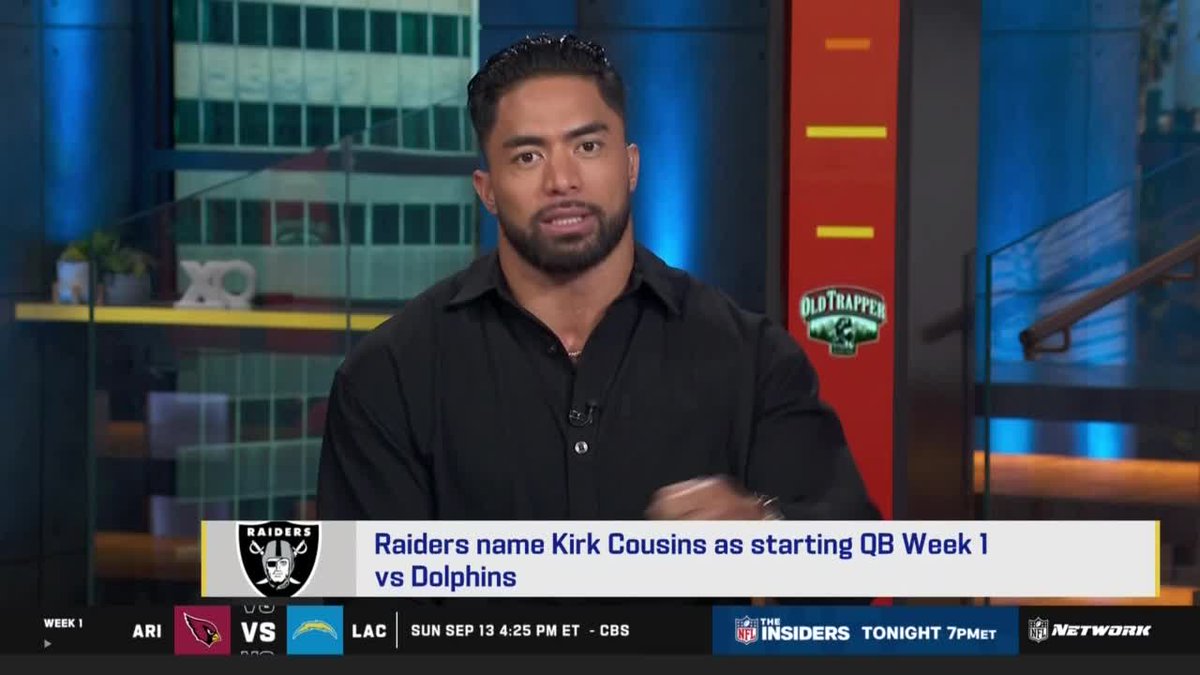 "What a luxury it is, to have someone like Kirk Cousins." Manti Te'o reacts to Kirk Cousins being named as the Raiders' QB1 🏈