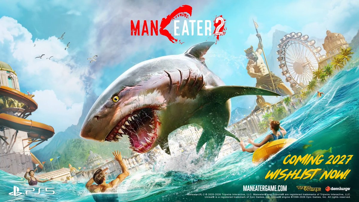 There's something lurking in the water once again... Be careful where you swim. Maneater 2 is coming your way in 2027 🦈 #StateOfPlay