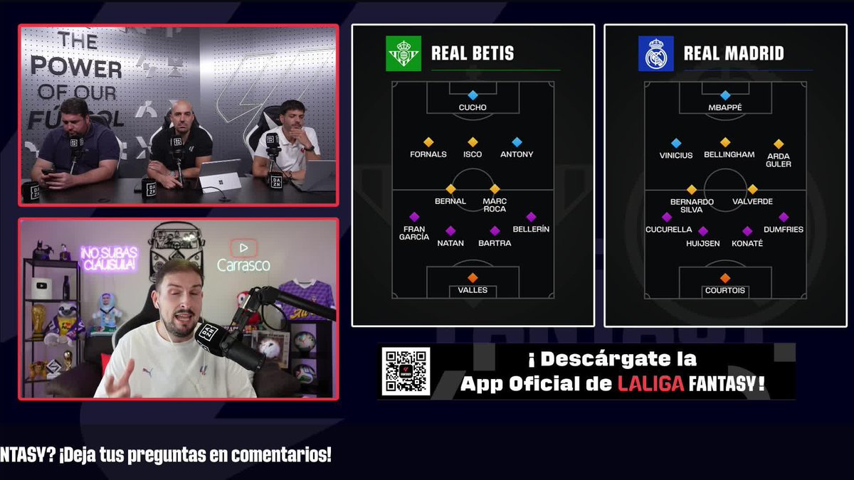 🇪🇺VUELVE LA CHAMPIONS Y CON ELLA LAS ROTACIONES 🗣️ Carras destaca la incidencia que puede tener para el partido entre Real Betis Balompié 🌴💚 is y Real Madrid C.F. #LALIGAFANTASY
