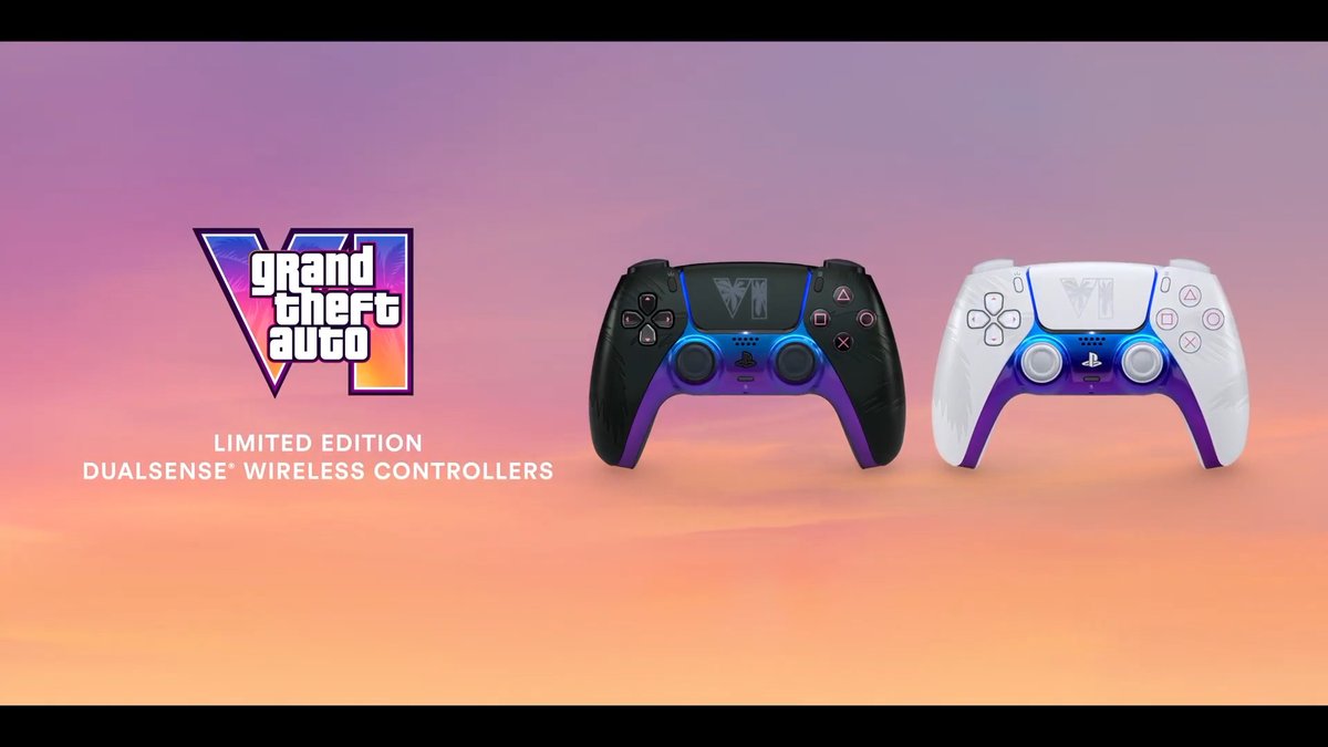 Sony has announced limited-edition GTA VI DualSense wireless controllers. Pre-orders open September 10 at 10 AM local time. #gta6 #gtavi #rockstargames
