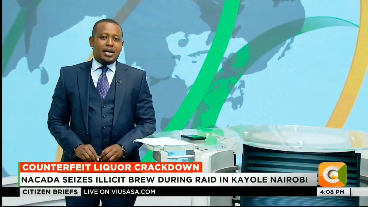Counterfeit Liquor Crackdown: NACADA seizes illicit brew during raid in Kayole Nairobi Over 4,000 bottles of counterfeit brew seized in Kayole #CitizenBriefs
