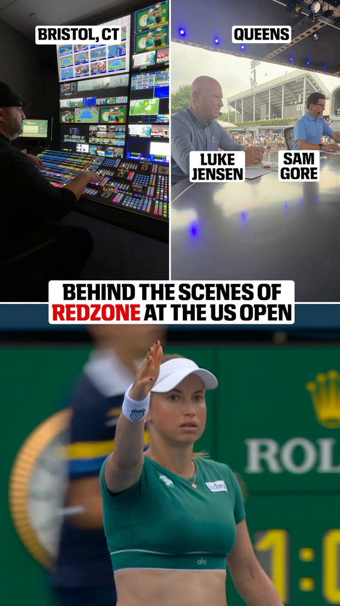 So. Much. Tennis. 🍿 Take a look behind the scenes at the first-ever RedZone at the US Open, available on ESPN Unlimited 👀