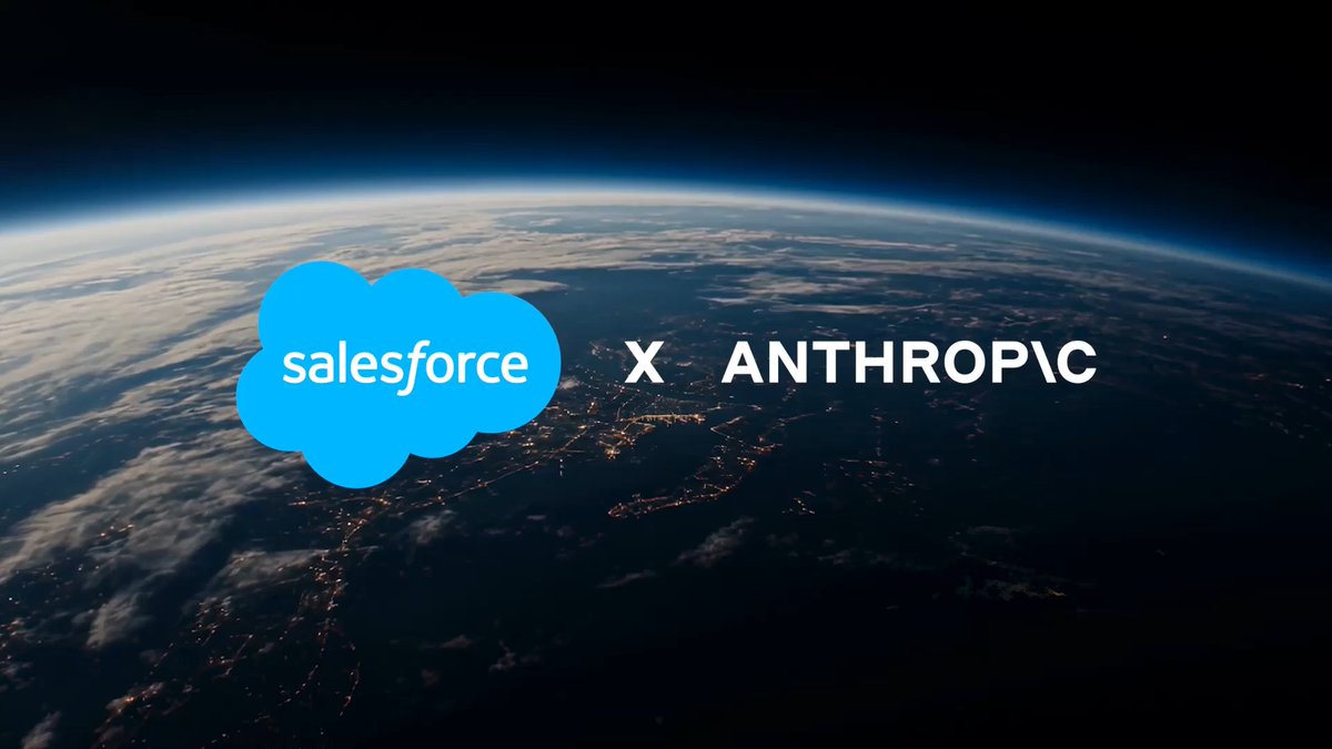 Salesforce 🤝 Anthropic The #1 AI meets the #1 CRM Welcome to Claudeforce — the Salesforce + Anthropic partnership bringing together Claude’s reasoning with Salesforce’s trusted data, workflows, business logic, actions, and governance 4 ways our technologies are better together: 1. Salesforce inside Claude Salesforce in Claude launches with 37 prebuilt sales skills for meeting prep, deal health, pipeline review, and more — helping sellers reason over live revenue context and take governed action directly in Claude 2. Claude inside Salesforce Claude is available in Agentforce — powering Agentforce Vibes and Agentforce Coworker by default, and available in Agent Builder 3. Claude + Slack Claude is the default model for Slack, powering experiences across Slackbot, Claude Tag, and Slack Code — helping humans and agents reason together and turn decisions into action without leaving the flow of work 4. A partnership built on mutual adoption We’re a customer of Anthropic, and they’re a customer of ours. Now we’re taking what we’ve learned together and putting it to work across CRM, Slack, Claude, engineering, and enterprise productivity Together, we’re turning intelligence into enterprise action Learn more at Dreamforce: