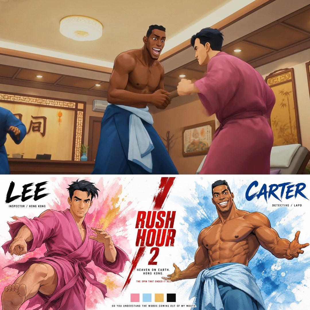 The massage fight scene from Rush Hour 2 is still unmatched 👊🏻 Seedance 2.0 + GPT Image 2 Prompt👇🏻