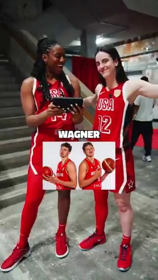 Bilingual queen type of things with Caitlin Clark and Aliyah Boston 🇺🇸🇩🇪 #FIBAWWC