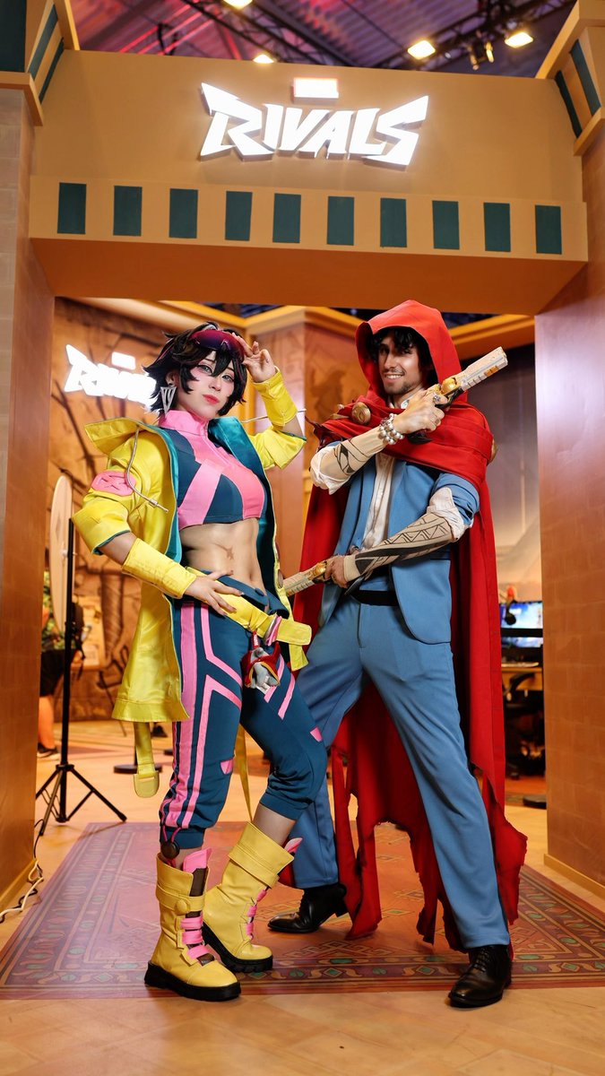 Marvel Rivals gamescom official cosplayers assemble!! 🩷💛 Jubilee Morganalepse &amp; me ❤️ The Hood @seth_cos 🩵 Emma Frost Shermie 💜 Psylocke Kappy ❤️‍🔥 Daredevil nate.k.weir #MarvelRivals #gamescom #marvelrivalsatgamescom #cosplay #gaming