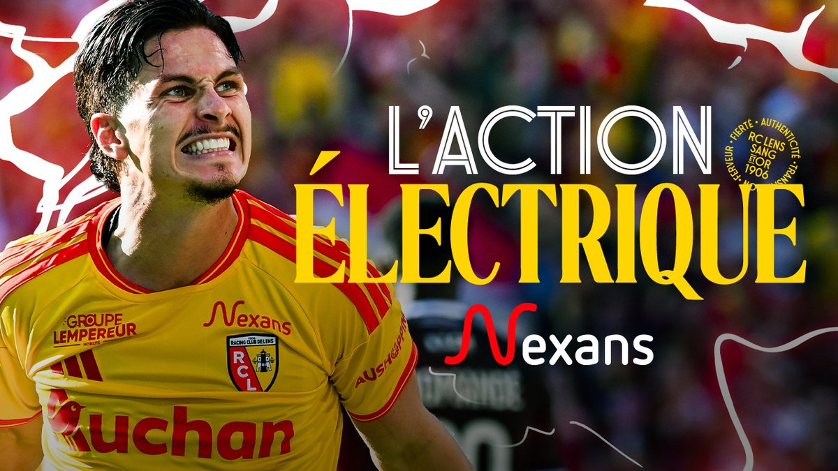 𝐶𝑜𝑢𝑝 𝑑𝑒 𝑓𝑜𝑢𝑑𝑟𝑒 à Bollaert-Delelis 🌩️ Plein d'énergie, Franjo Ivanović a inscrit son premier but en Ligue 1 McDonald's lors de #RCLAJA. C'est l'#ActionÉlectrique ⚡️ du mois d'août by Nexans !