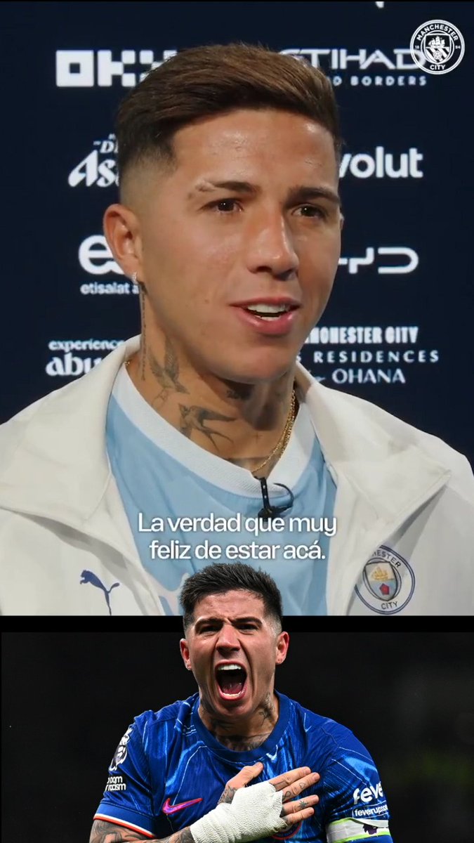 "Siempre soñé con estar en un club tan grande como el City" 😶‍🌫️ Algunas de las primeras palabras de Enzo como nuevo jugador del City.