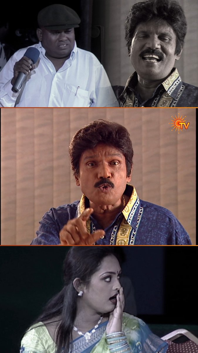 Throwback to the perfect comedy performance by Senthil, Goundamani, and Vindhya at Maaperum Natchathira Kalaivizha 2003. #SunTV #SunTVThrowback #Senthil #Goundamani #Comedy
